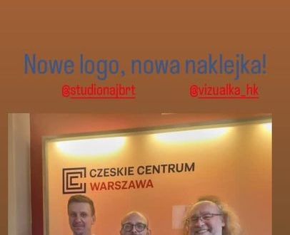 Samolepka pro České centrum ve Varšavě