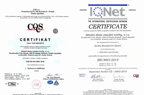 Certifikaty ISO 9001