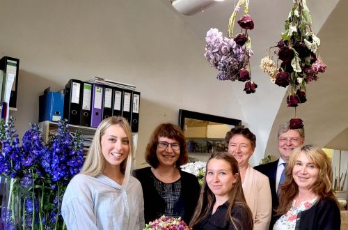 Kytice pro paní prezidentku Maďarska Katalin Novákovou