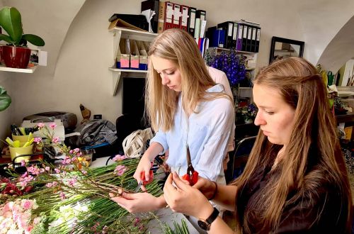 Kytice pro paní prezidentku Maďarska Katalin Novákovou