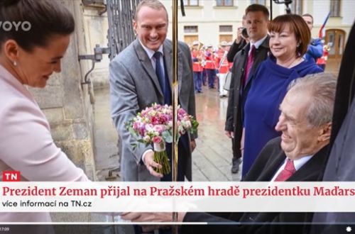 Kytice pro paní prezidentku Maďarska Katalin Novákovou